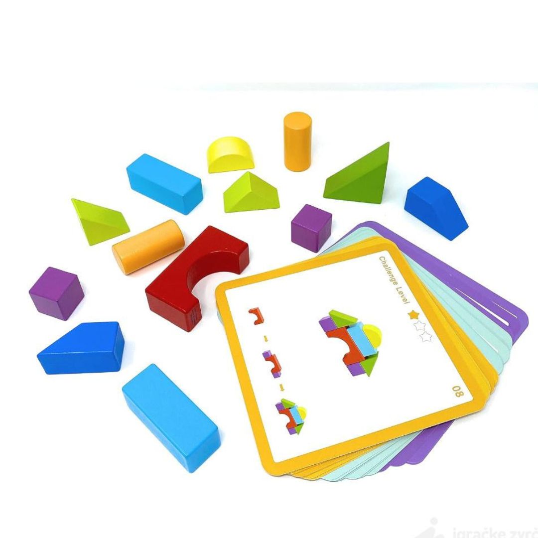 Tooky Toy Drvene kocke sa zadacima