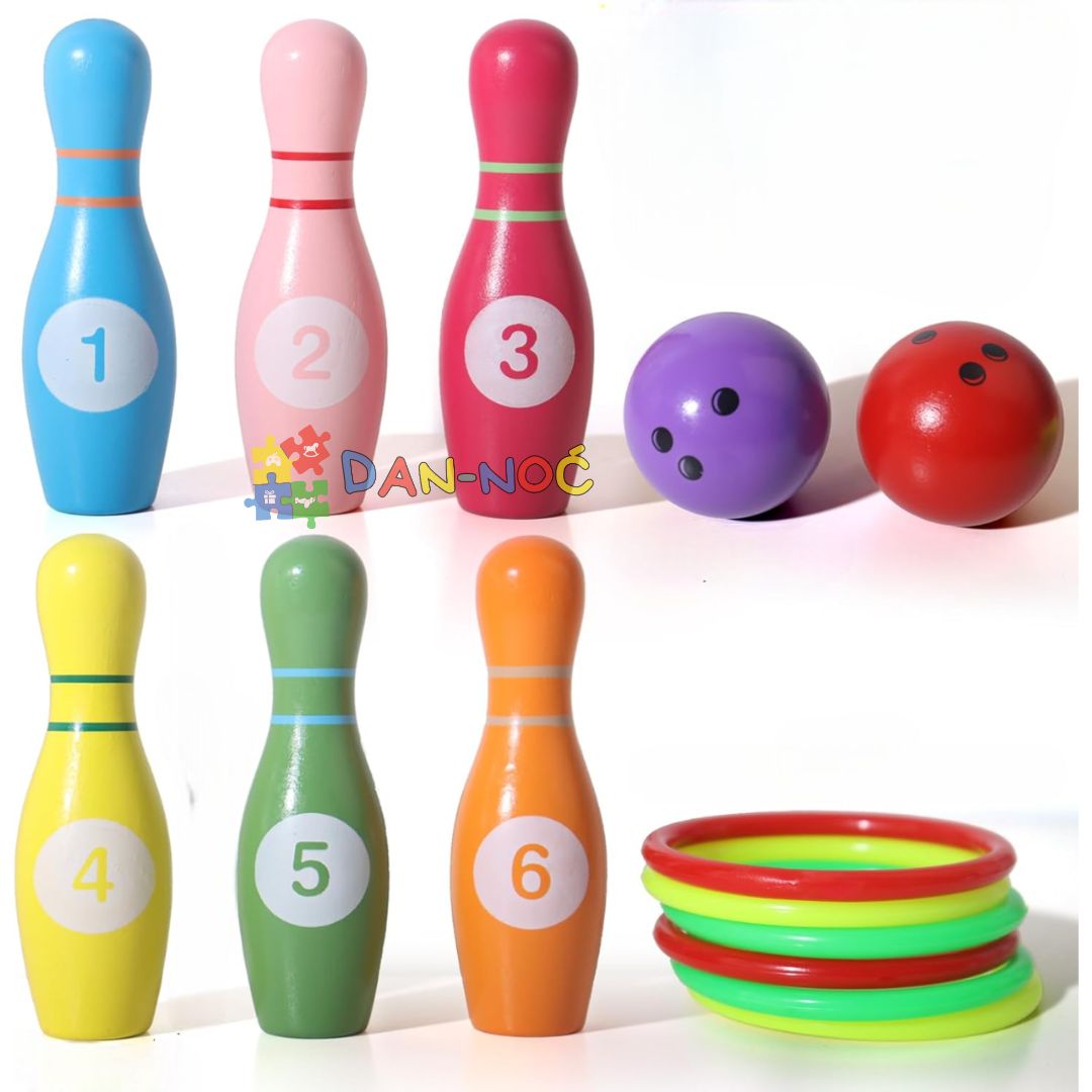 Drveni set za kuglanje 2 u 1