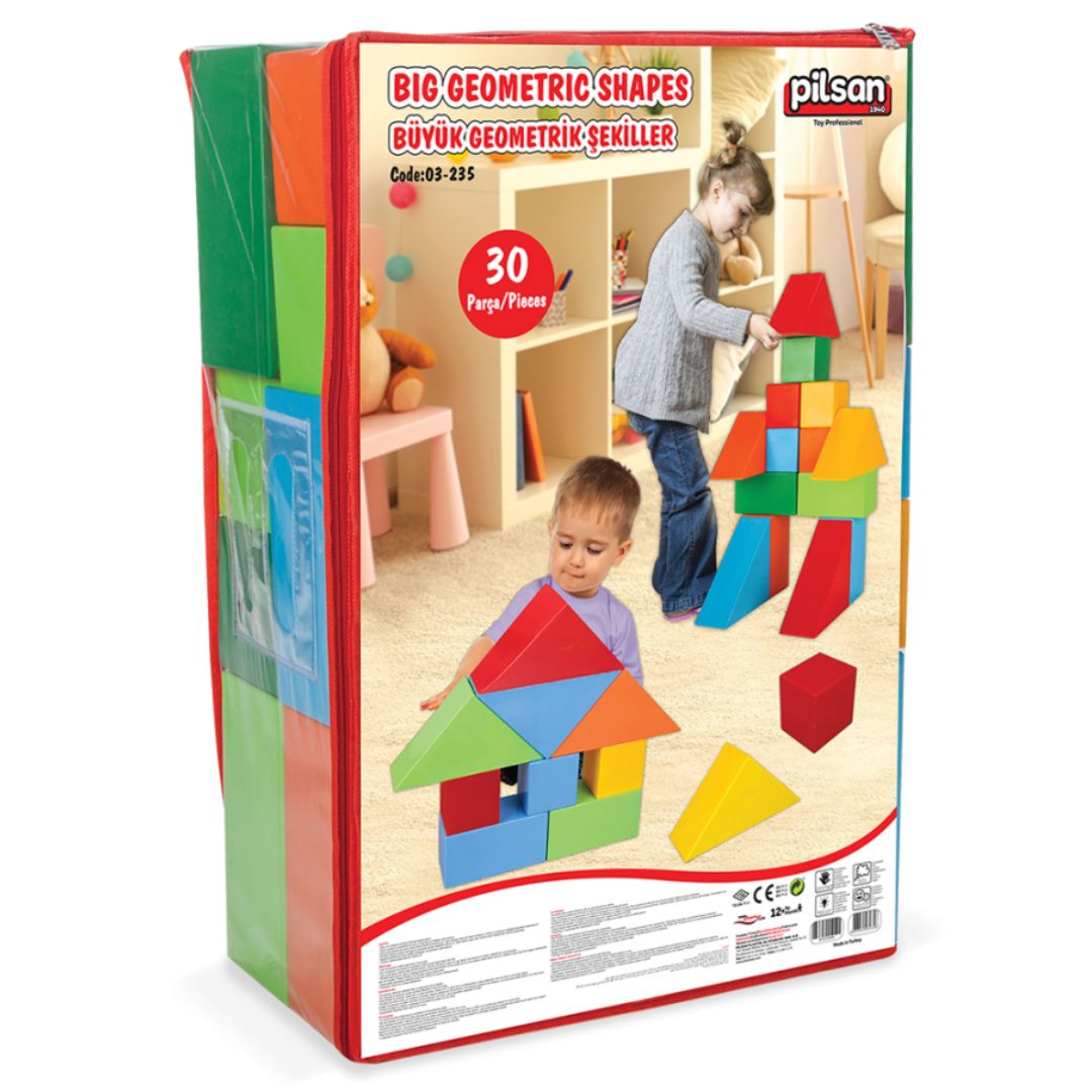 Velike kocke - Geometrijski oblici Pilsan 30 kom.
