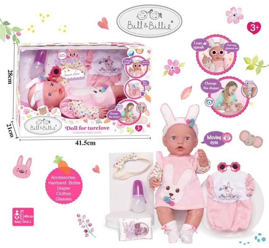 Beba Billie 40cm koja pije, piški i izgovara reči