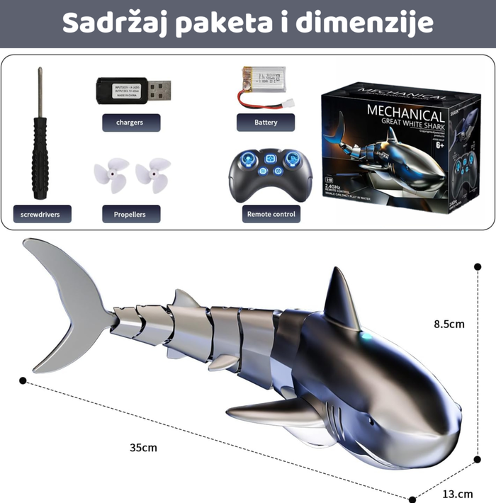 Ajkula za vodu na daljinsko upravljanje