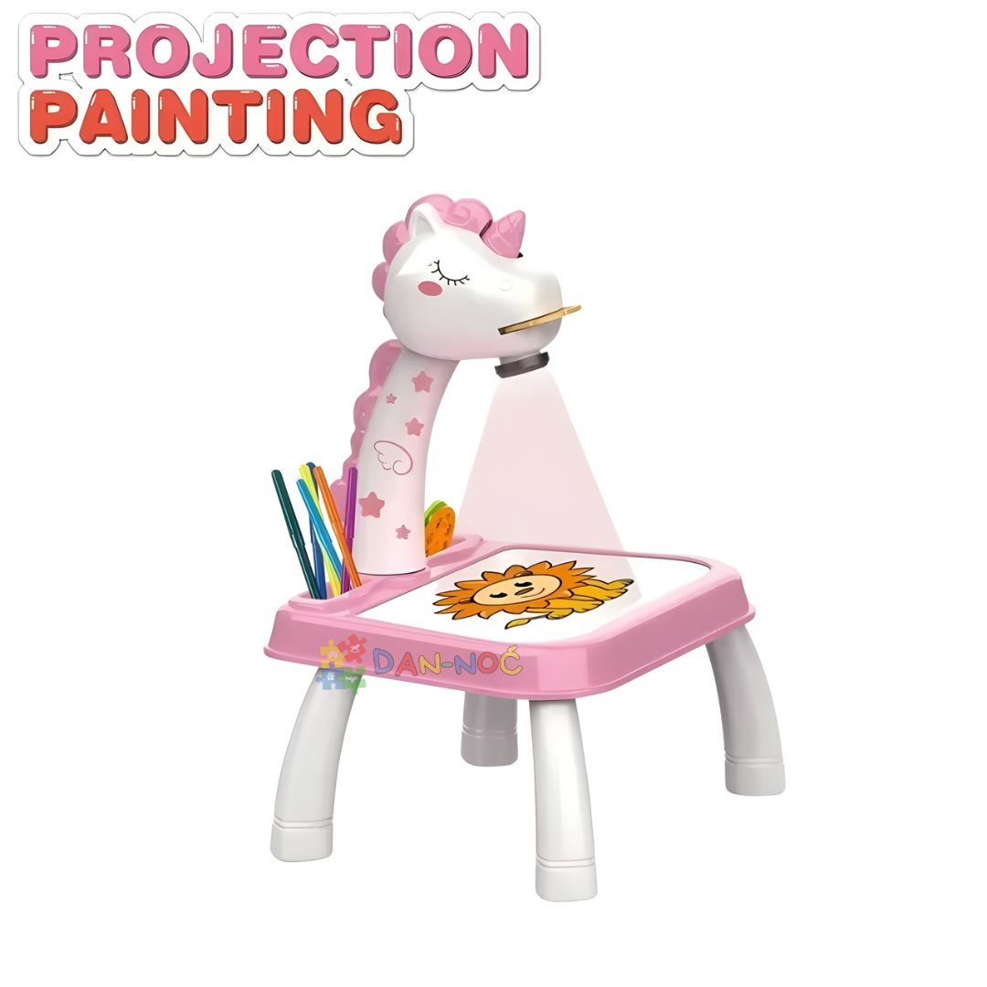 Sto za crtanje sa projektorom jednorog