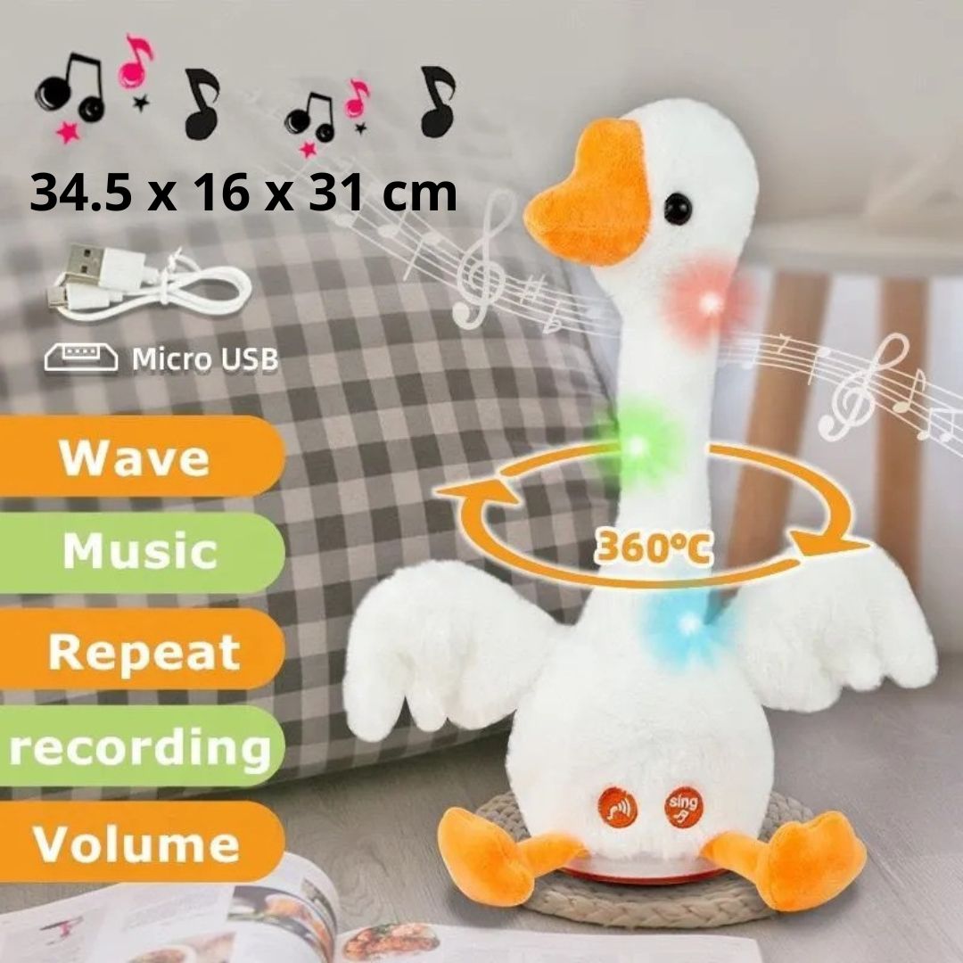 Muzički labud koji pleše i ponavlja reči