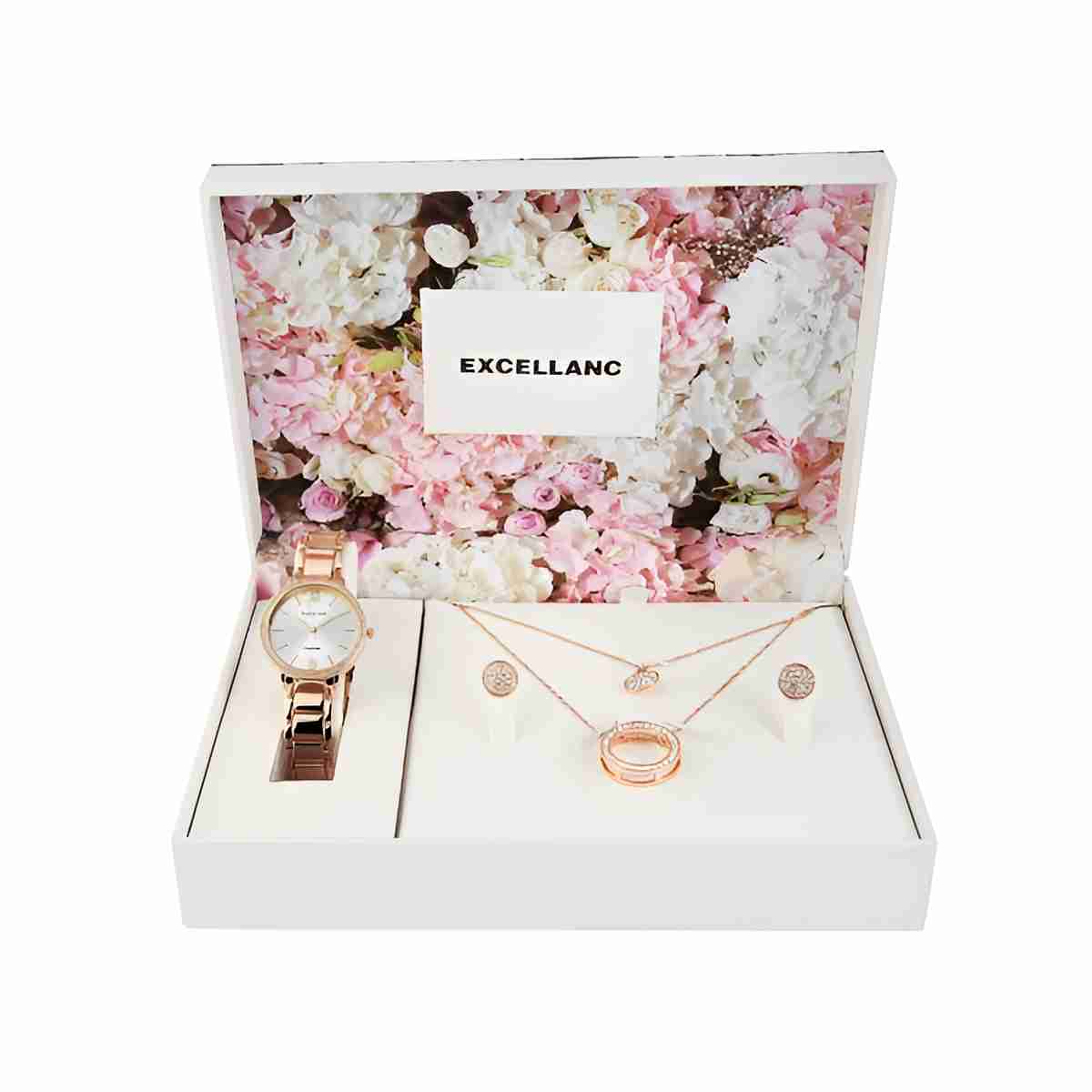 Ženski excellanc poklon set - Roze/zlatne boje