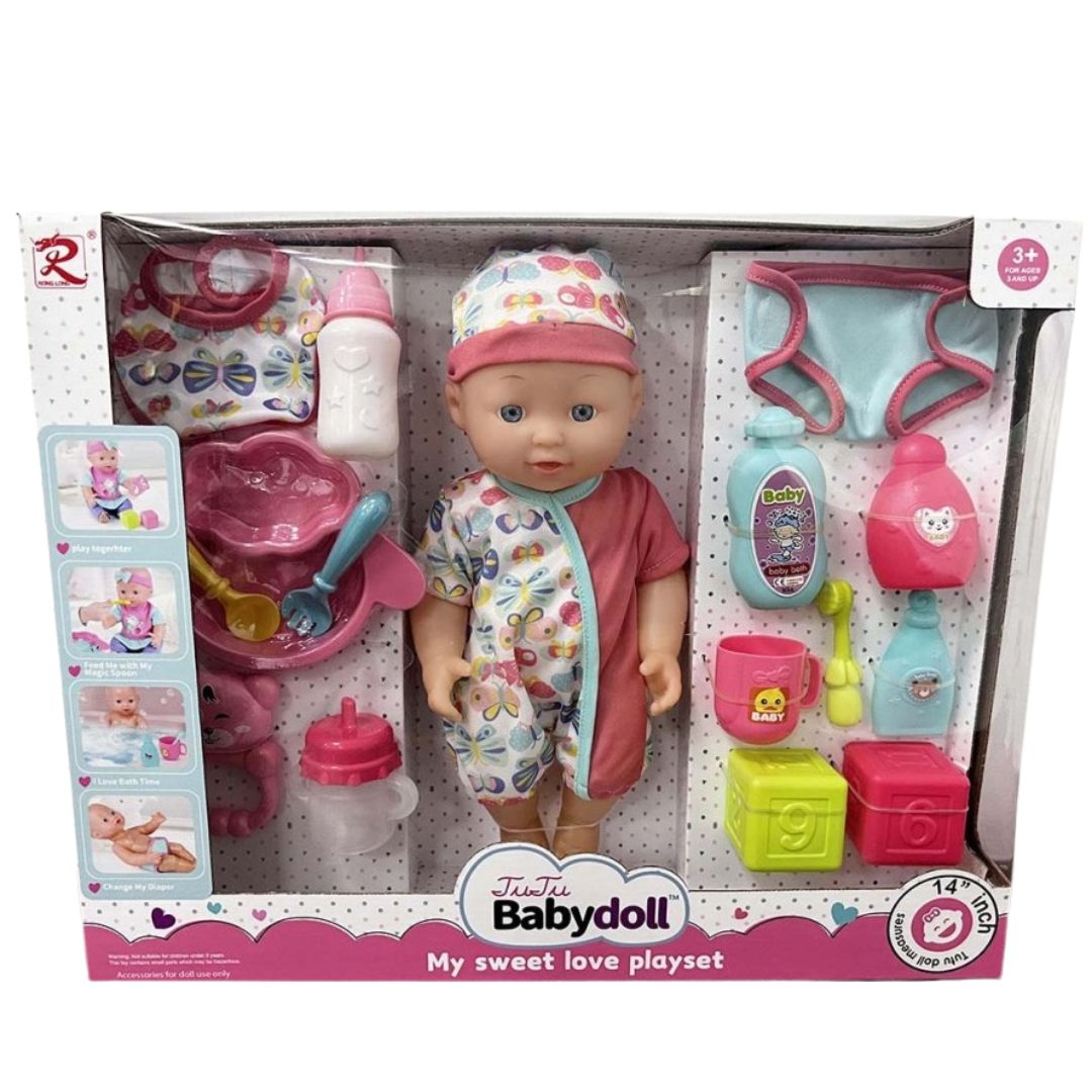 Beba 30cm sa dodacima za kupanje
