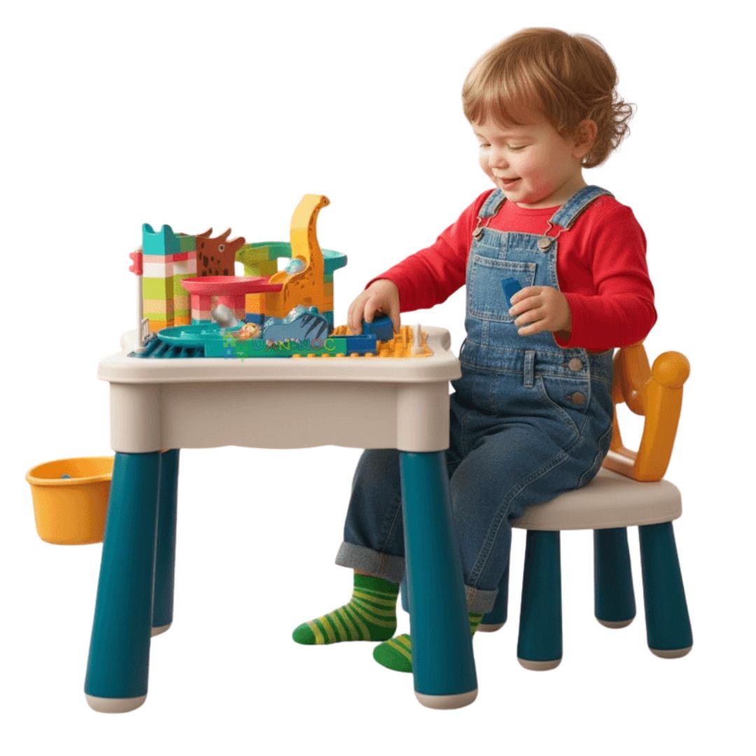 Dečiji set - Sto, stolica i kocke