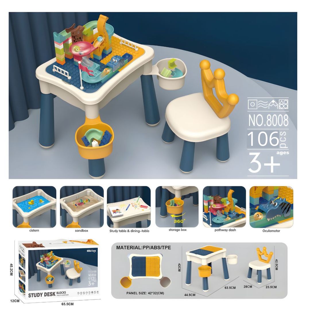 Dečiji set - Sto, stolica i kocke