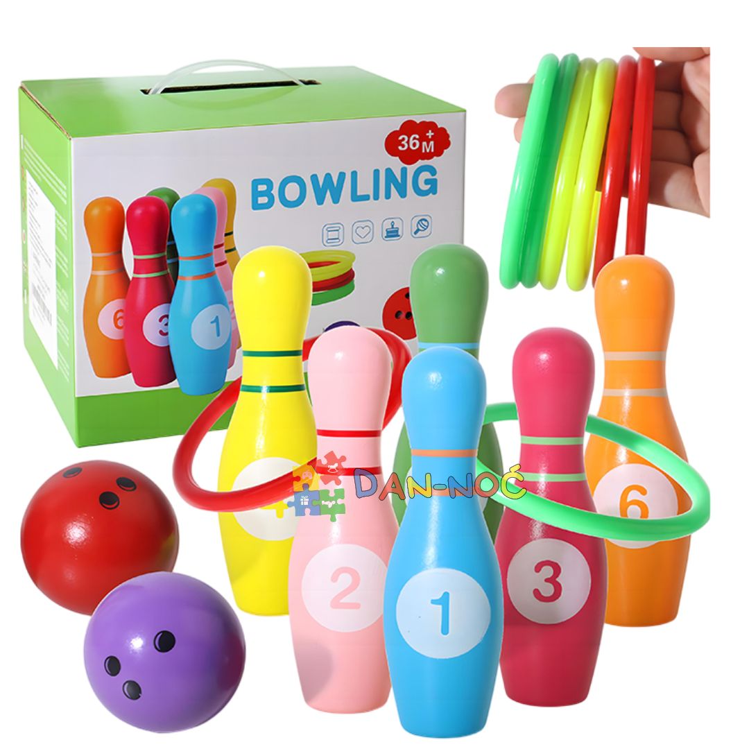 Drveni set za kuglanje 2 u 1