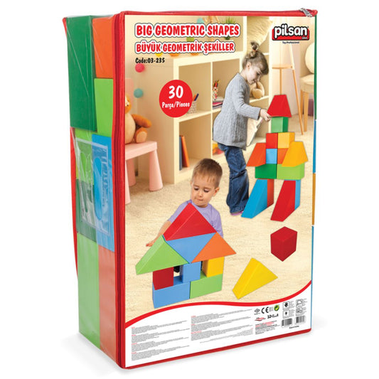 Velike kocke - Geometrijski oblici Pilsan 30 kom.