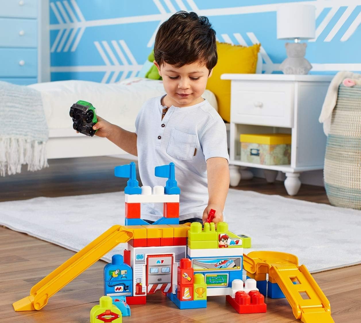 Fisher Price Mega Bloks - Rice car garaža 60 delova