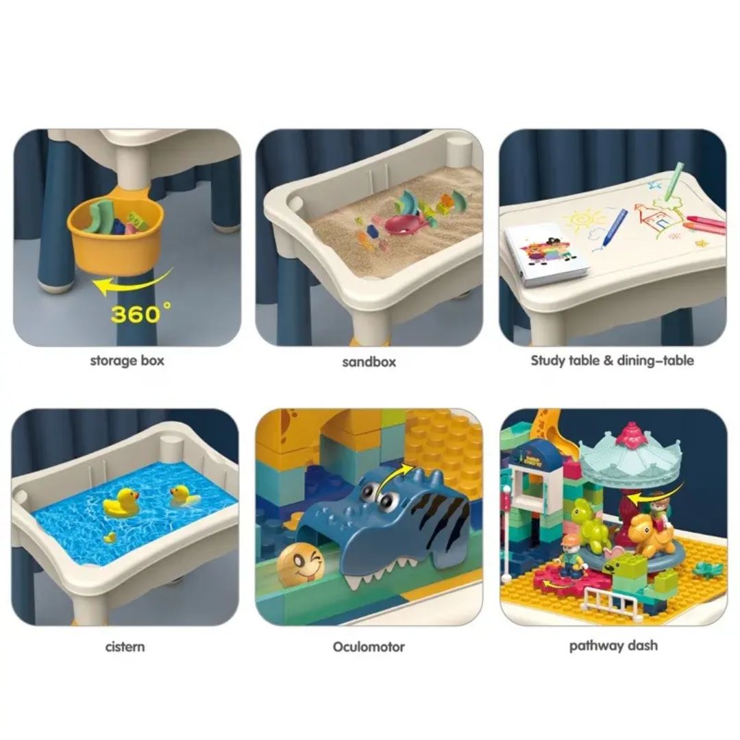 Dečiji set - Sto, stolica i kocke