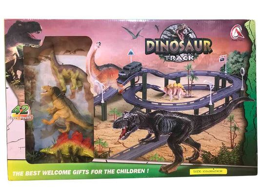 Dino staza sa autićem i 3 dinosaurusa - 42 dela