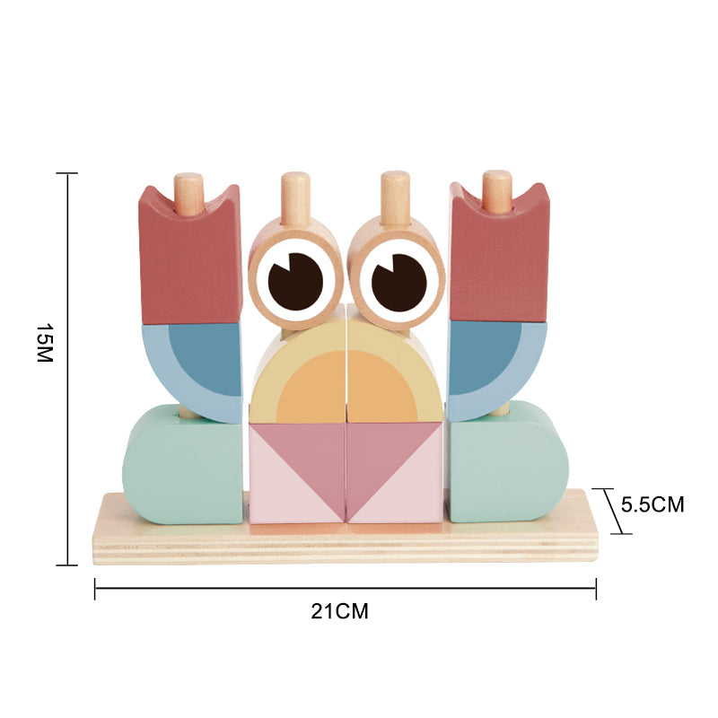 Tooky Toy Drvene kocke - Kreativni blokovi