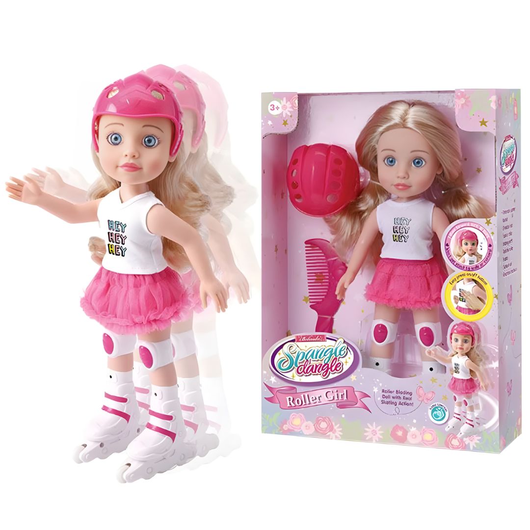 Interaktivna lutka koja vozi rolere sa muzikom