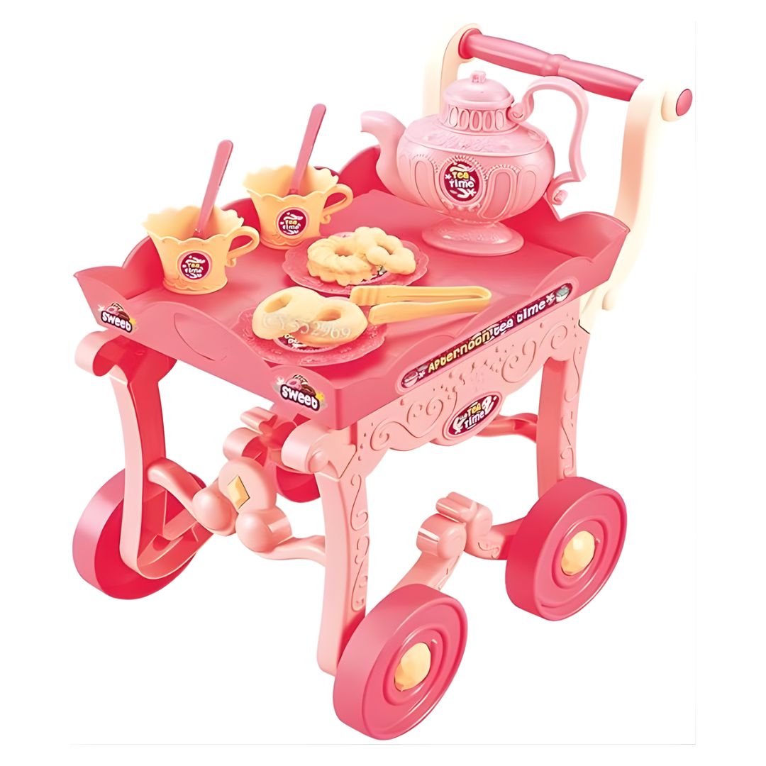 Kolica sa setom za serviranje čaja i kolača