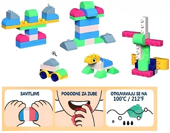 Magzy mekane konstruktor kocke 60 komada