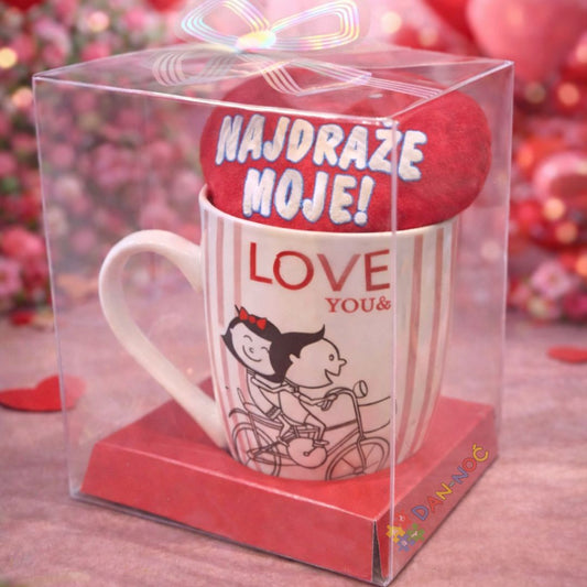 Šolja + poklon plišano srce NAJDRAŽE MOJE