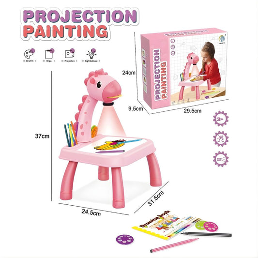 Sto za crtanje sa projektorom jednorog