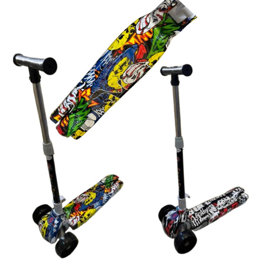 Trotinet grafitni sa svetlećim točkovima