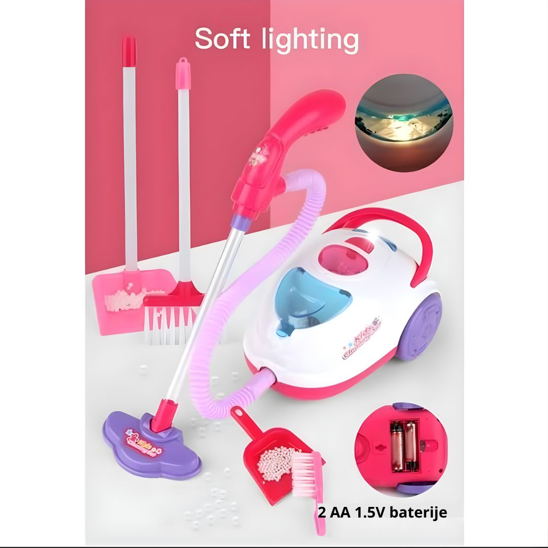 Veliki usisivač za decu sa setom za čišćenje