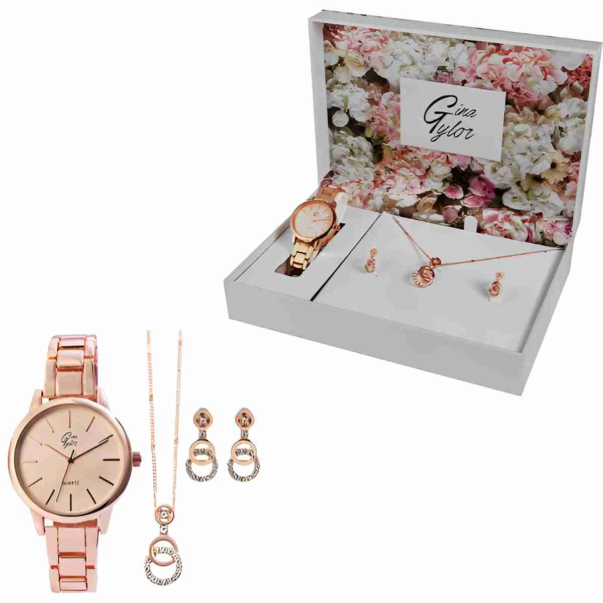 Ženski Gina Tylor poklon set - roze/zlatni