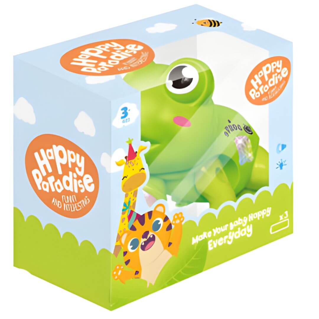 Muzička žaba sa projektorom u pakovanju – Happy Paradise igračka za decu 3+