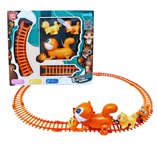 Vozić šumska veverica – električna igračka sa šinama i vevericama za decu 3+