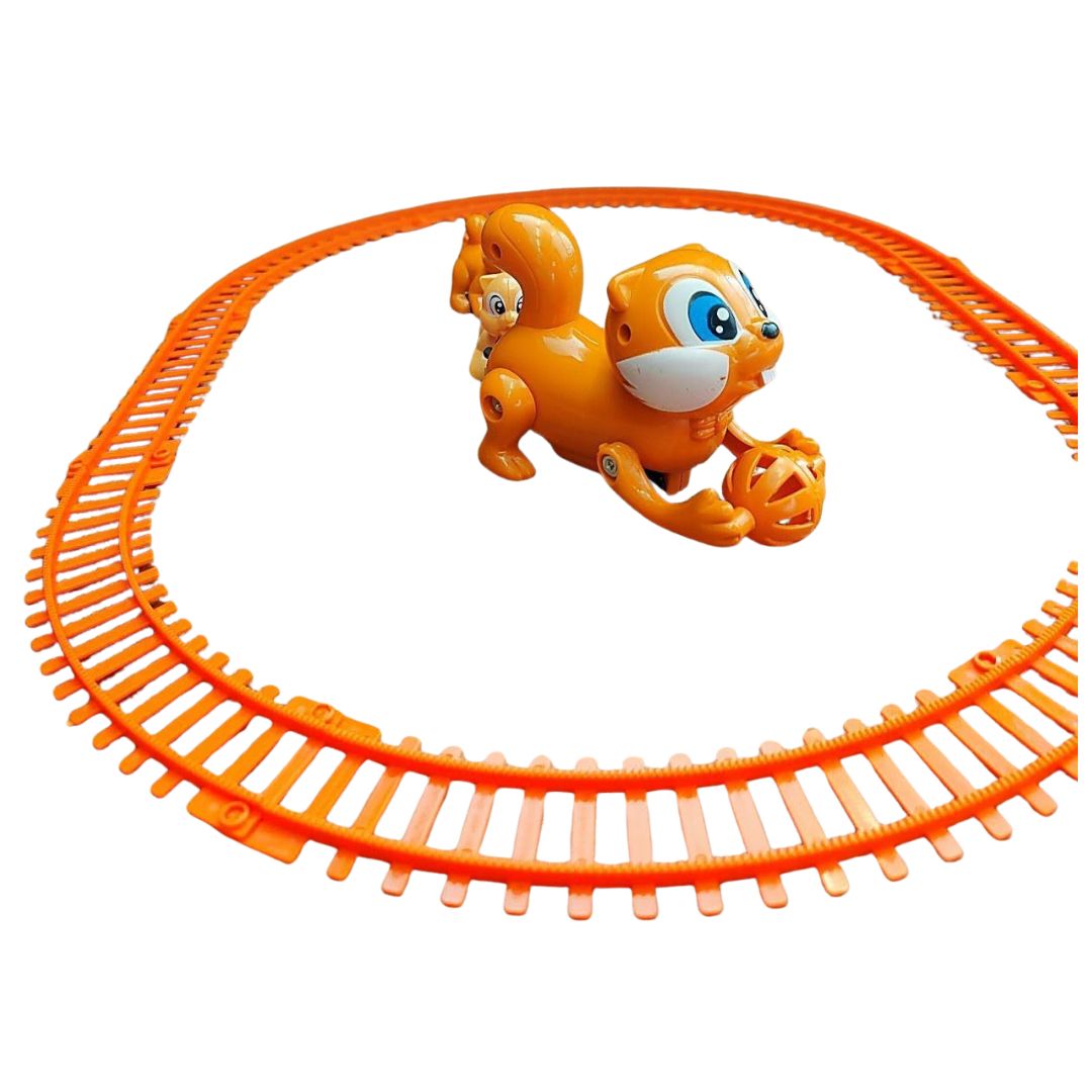 Šumska veverica na električnim šinama – igračka za razvoj motorike i kreativnosti